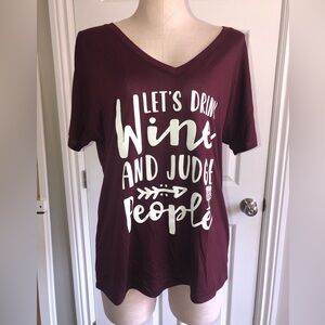 3$40 Bella+Canvas "Let's Drink Wine and Judge People' T-Shirt